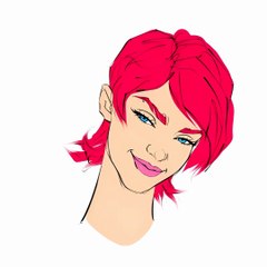 This video was generated by the AI, Grok Imagine. #redhair #blueeyes #smile