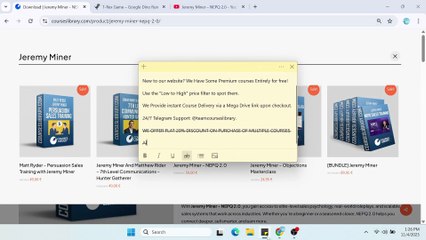 (courseslibrary.com)Jeremy Miner - Nepq 2.0 AND [All His Other Stuff]