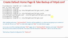 Create Default Page & Take Backup of Main Configuration File - Demo | Launch Single Website Using Apache Web Server | Apache Web Server