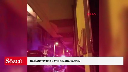 Gaziantep’te 3 katlı binada yangın