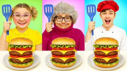 Défi de cuisine : Moi contre Grand-mère ! Astuces GÉNIALES de CUISINE et Gadgets #wowcube