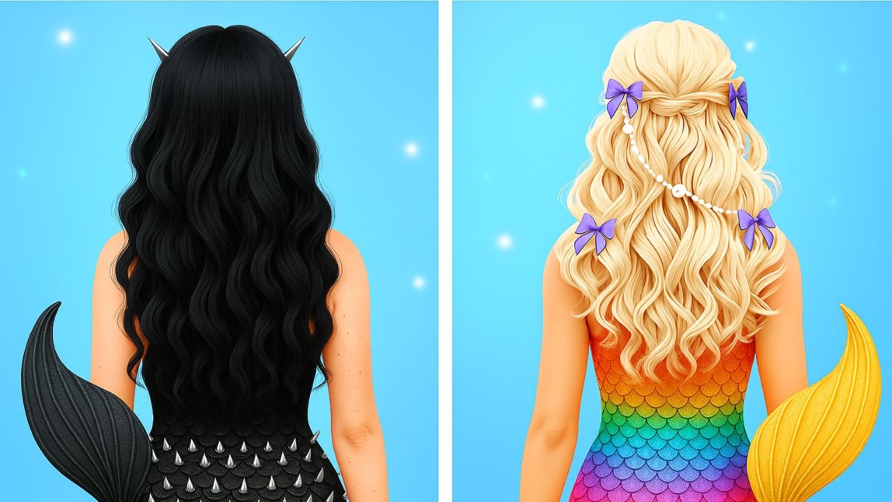 🧜‍♀️ Astuces Beauté de Sirène Gothique ✨ Deviens une Sirène Mystérieuse!