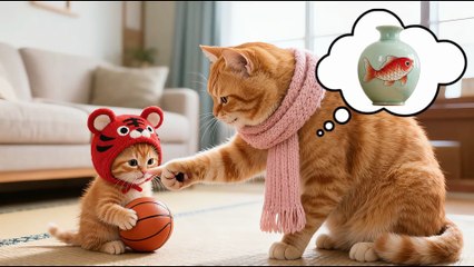 Tiger-Hat Kitten Breaks a Vase & Tries to Hide It 😿💔 MaMa Cat’s Gentle Lesson on Honesty Melts Hearts ❤️🐾