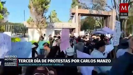 Protestas y paro estudiantil en Michoacán por detenciones en Uruapan tras el asesinato de Manzo