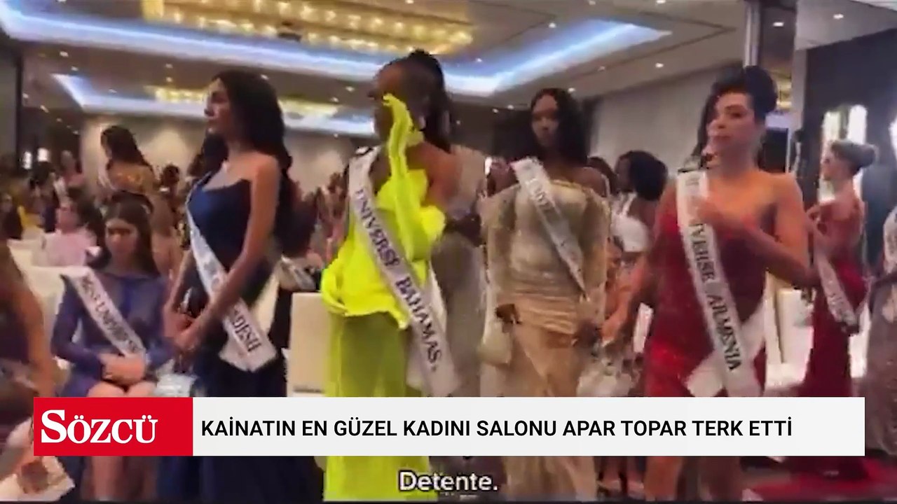 Kainatın en güzel kadını salonu apar topar terk etti