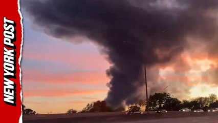 Watch massive smoke in the sky from UPS plane crash near Kentucky airport