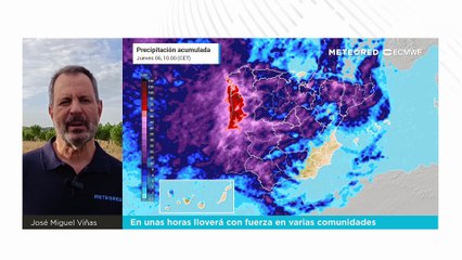 En unas horas lloverá con fuerza en varias comunidades