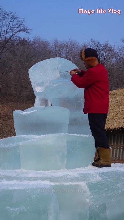 Beautiful ice art