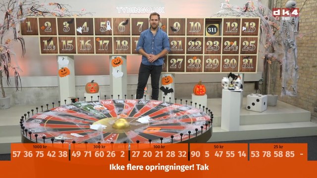 Lone i halloween bingo og gevinst på i alt 2.248 kroner | Vinder en bamse og en tur på lykkehjulet | SIFA tv bingo sendt den 28 Oktober 2025 på DK4