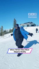 Dancing in the Snow Goes Hilariously Wrong to a Viral TikTok Song!|| Heartsome 💖