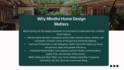 Designing Homes That Promote Mindfulness and Calm