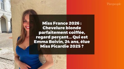 Miss France 2026 : Chevelure blonde parfaitement coiffée, regard perçant... Qui est Emma Boivin, 24 ans, élue Miss Picardie 2025 ?