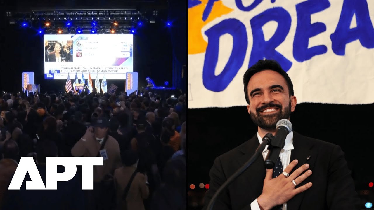 Mamdani Supporters Cheer at Election Watch Party as He is Set to Become 1st Muslim NY Mayor | APT