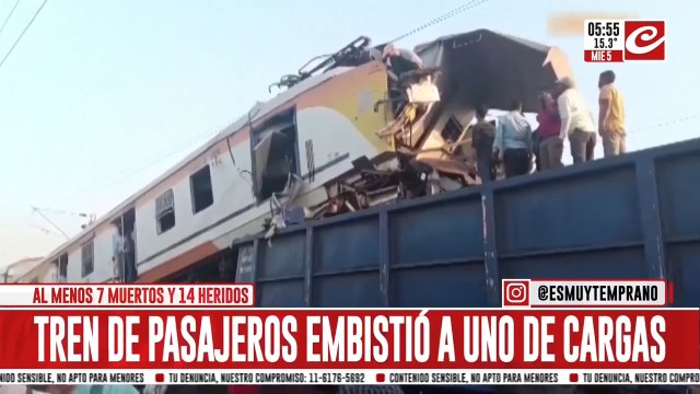 Impresionante choque de trenes deja varios muertos y heridos