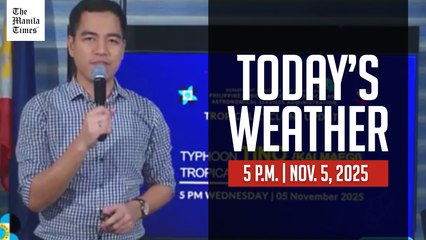 Weather Update for November 5, 2025 at 5 P.M. ☀️