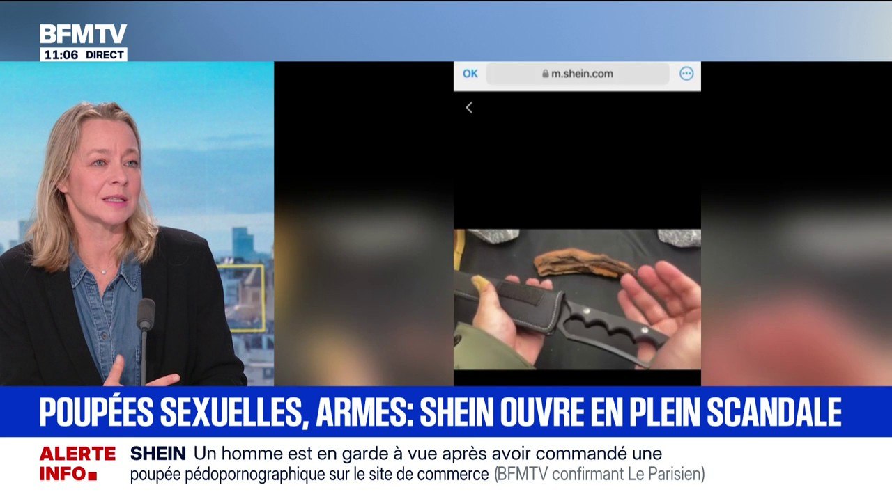 Machette, coups de poing américain...des armes de catégorie A vendues sur Shein