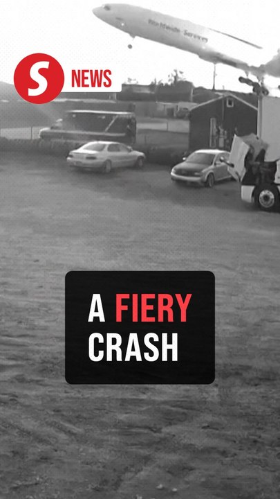 Moment: UPS cargo plane crashes and erupts into a fireball in Louisville