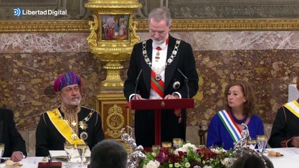 El discurso completo de Felipe VI ante el sultán de Omán en el Palacio Real
