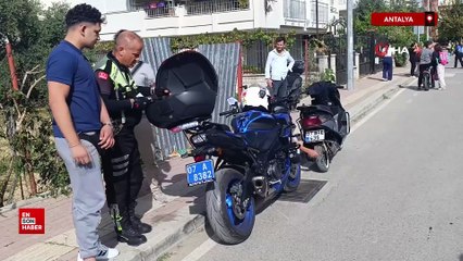 Antalya'da abartılı egzozla motosiklet süren ehliyetsiz çocuk sürücüye ceza yağdı
