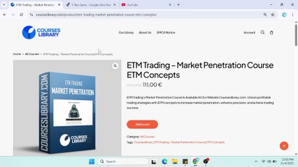 (CoursesLibrary.com) ETM Trading – Market Penetration Course ETM Concepts