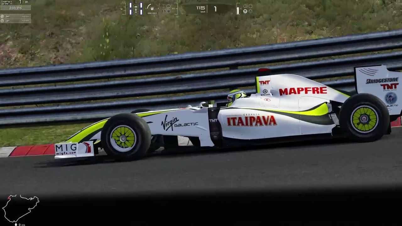 Brawn GP BGP 001 F1-2009 | Nordschleife | Assetto Corsa | Hotlap