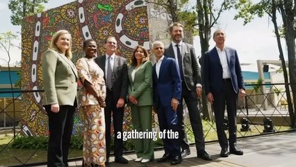 Sadiq Khan attends the C40 Cities summit in Rio