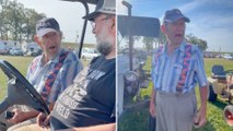 Son Surprises Dad With 1950s Tractor From His Youth On 85th Birthday | Happily TV
