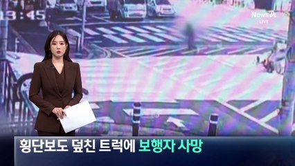 횡단보도 덮친 트럭에 보행자 사망