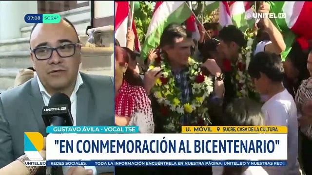 Vocal del TSE destaca la entrega de credenciales en Sucre y dice que el próximo paso son las subnacionales