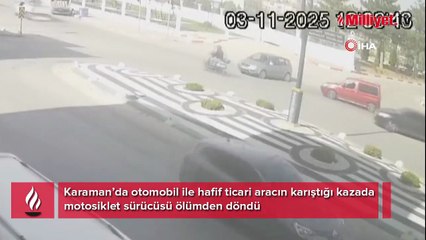 Saniyelerle ölümden döndü! Kontrolden çıkan araç...