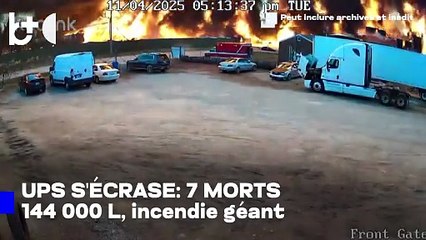 États-Unis : avion s'écrase sur des immeubles, incendie géant, 144 000 L de carburant