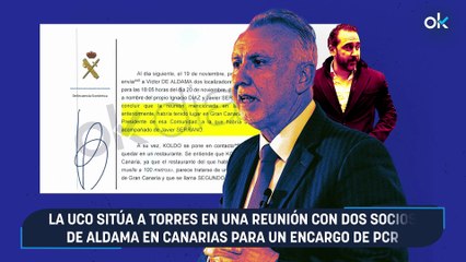 La UCO sitúa a Torres en una reunión con dos socios de Aldama en Canarias para un encargo de PCR