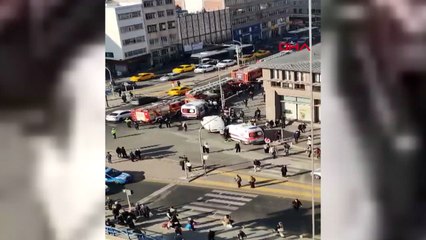 Ankara Sosyal Bilimler Üniversitesi'nin Ulus'taki binasında yangın önleme sisteminde gaz sıkışmasına bağlı patlama