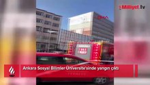 Ankara'da üniversitede yangın paniği