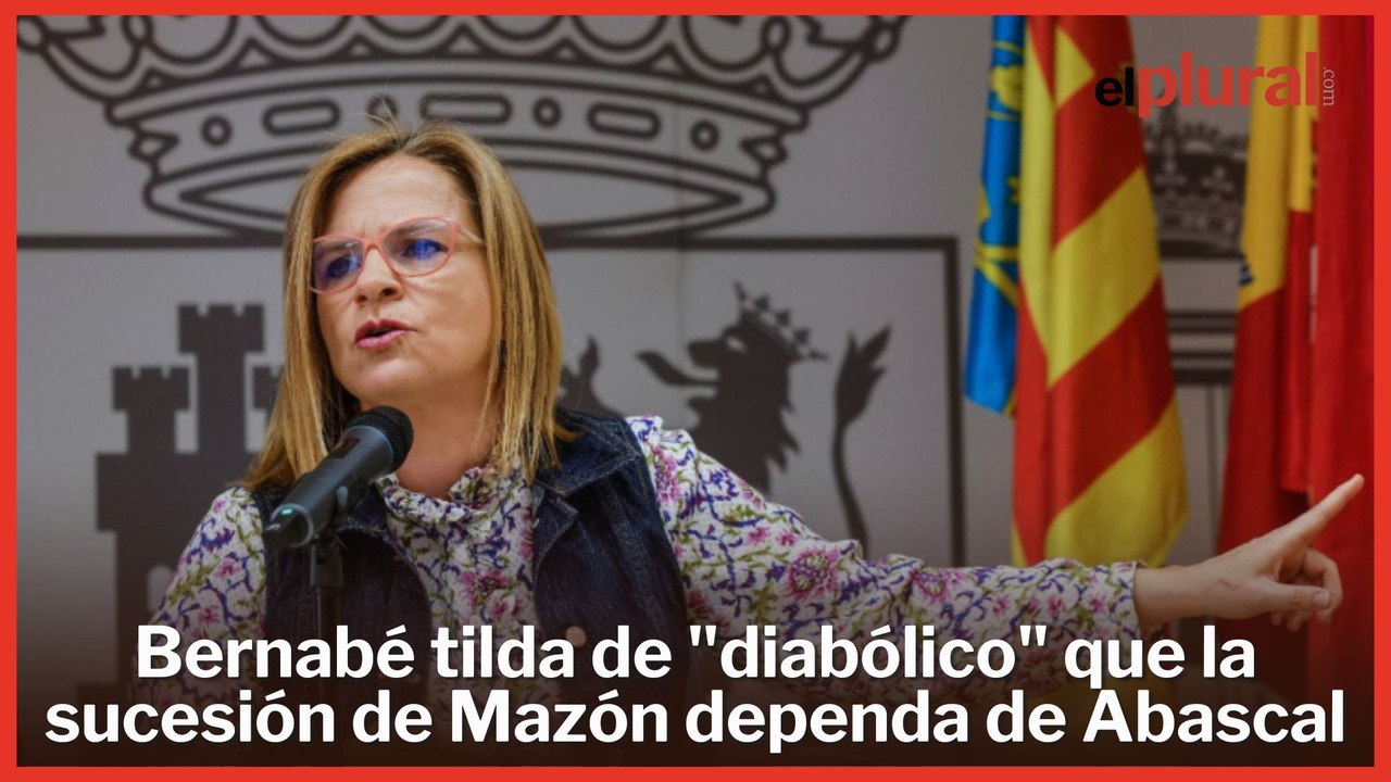 Bernabé tilda de "diabólico" que la sucesión de Mazón esté en manos de Abascal