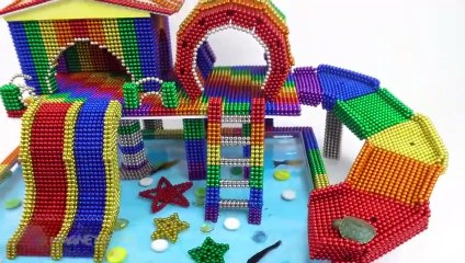 DIY - How To Build Mini Swimming Pool For Pet From Magnetic Balls (Satisfying) | Magnet World Series