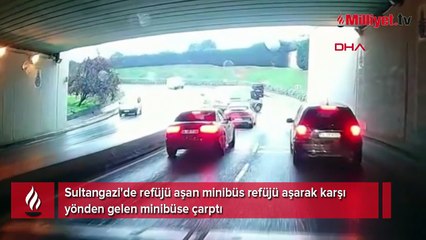 Sultangazi'deki minibüs kazası kameralara yansıdı