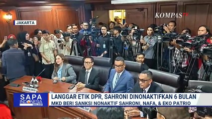 Langgar Kode Etik, Sahroni Disanksi Nonaktif 6 Bulan, Eko Patrio 4 Bulan dan Nafa Urbach 3 Bulan
