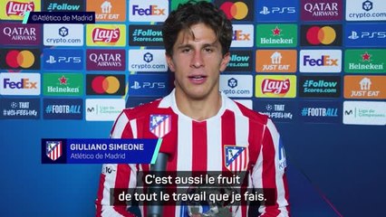Atlético - G. Simeone : "C'est le fruit de tout le travail que je fais"