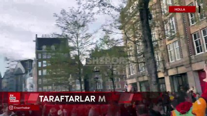 Hollanda'da Dam meydanı tribün oldu