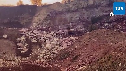 Ordu'da taş ocağı şantiyesinde göçük