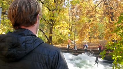 River Surfing the Eisbach in Munich - Made in Europe