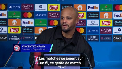 Kompany sur la victoire contre le PSG : "Ça se joue sur un fil"