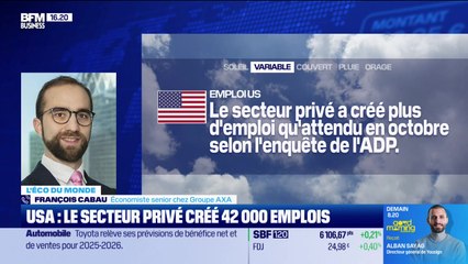 L'éco du monde : "Stat du jour : l'enquête ADP de l'emploi US" - 05/11