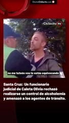 Santa Cruz: Un funcionario judicial de Caleta Olivia rechazó realizarse un control de alcoholemia y amenazó a los agentes de tránsito.