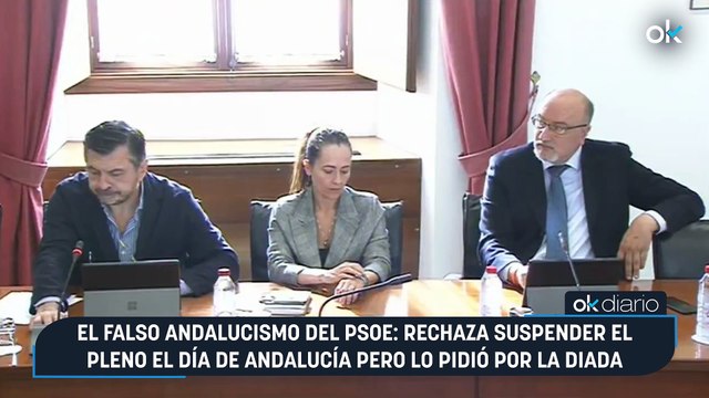 El falso andalucismo del PSOE: rechaza suspender el Pleno el Día de Andalucía pero lo pidió por la Diada