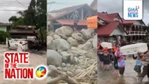 Putik, troso, at naglalakihang bato, tumambad paghupa ng baha; 13 nasawi sa Negros Oriental | SONA