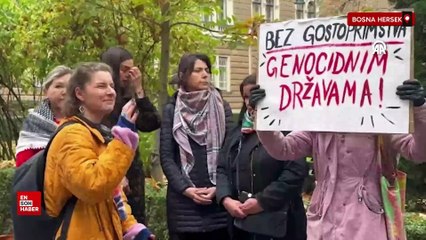 Bosna Hersek'te maça çıkacak İsrail basketbol ekibi Hapoel IBI protesto edildi