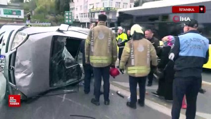 İstanbul Kadıköy Avrasya Tüneli girişinde 3 araçlı kaza