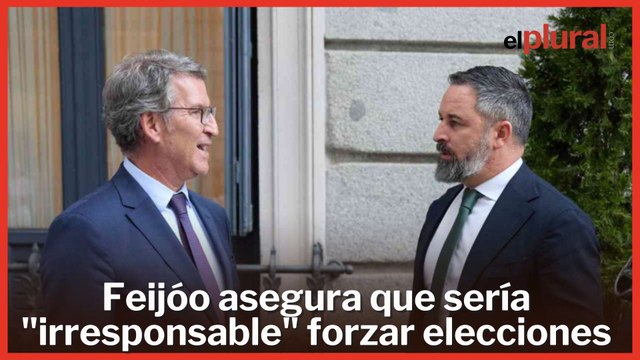 Feijóo asegura que sería irresponsable forzar elecciones en la Comunidad Valenciana